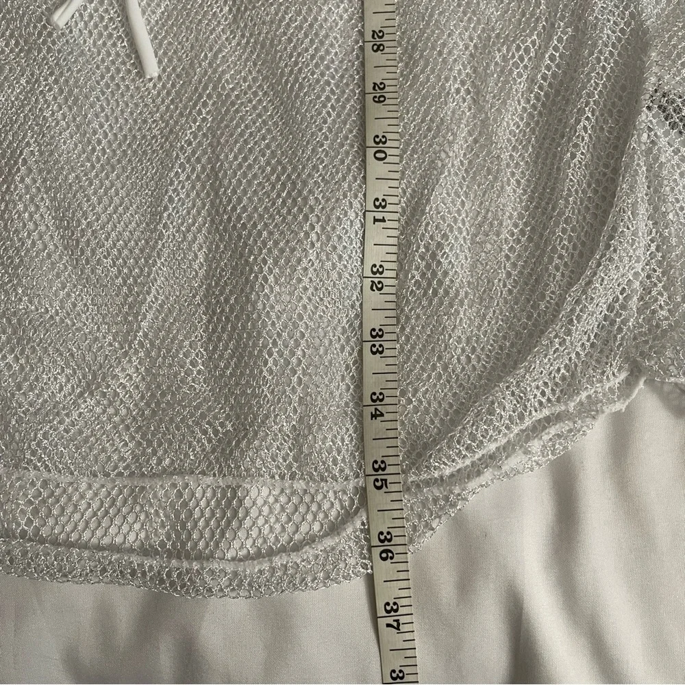 Silver tone summer beachwear V-neck slip dress cover up